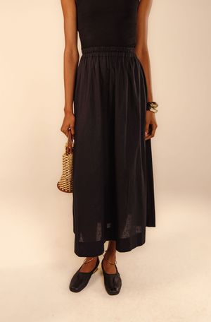 Saia cropped Mariah preto acaso