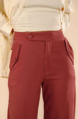 Calça  longa Kiara vinho entressol