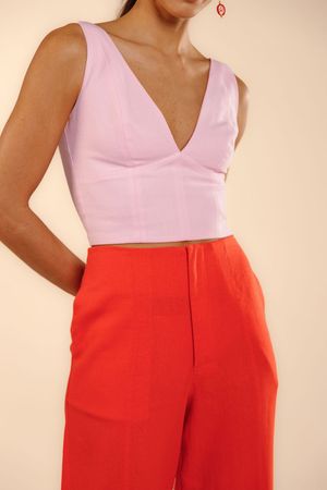 Calça longa Zahara laranja arrebol