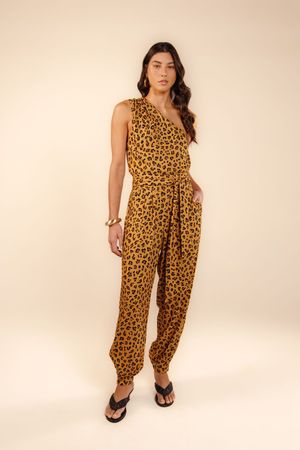 Macacão Raika estampa natura animal print