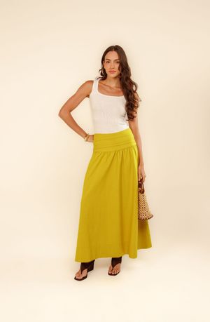 Saia cropped Clarisse verde vereda