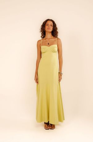 Vestido cropped Martha brisa verde