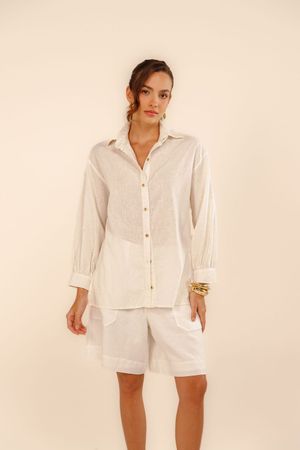 Camisa Rafia off white