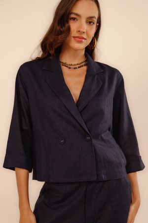 Blazer Maura azul marinho