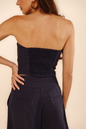 Short Deza azul marinho