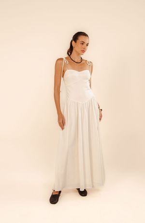Vestido cropped Lívia off white