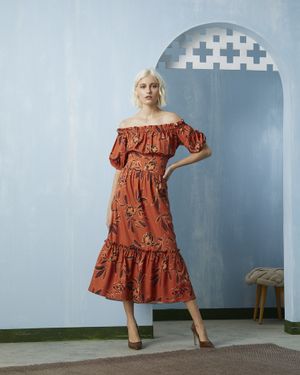 Blusa Ombro a Ombro Estampada