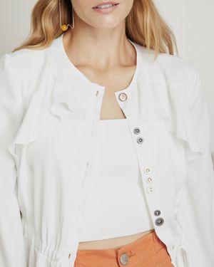 Blusa Mangas 3/4 com Babados