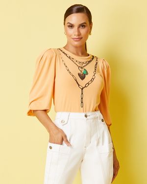 Blusa de Malha Estampada