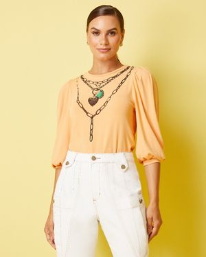 Blusa de Malha Estampada
