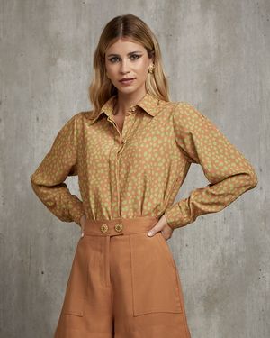 Camisa com Estampa de Onça