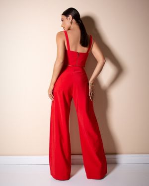 Conjunto Calça Trespassada e Cropped