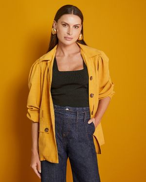 Parka com Faixa na Cintura