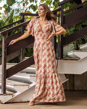 Vestido Longo Laise Floral