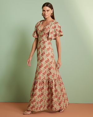Vestido Longo Laise Floral