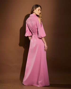 Vestido Longo Ombro Vazado
