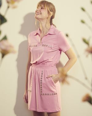 Vestido de Malha com Ilhós