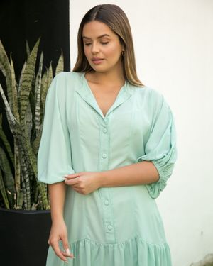 Vestido Curto com Cinto de Couro
