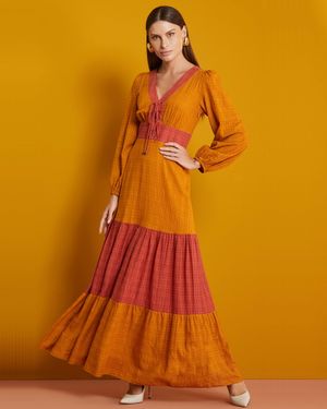 Vestido Longo Bicolor