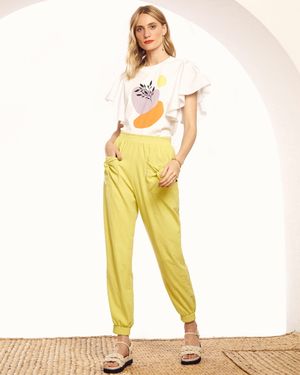 Calça com Bolso e Elástico