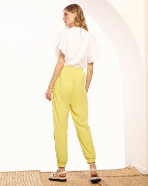 Calça com Bolso e Elástico