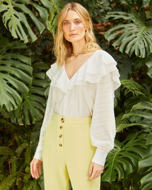 Blusa Manga Longa Mix de Texturas