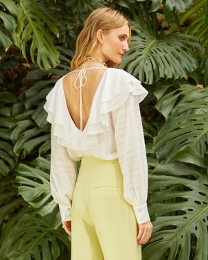 Blusa Manga Longa Mix de Texturas