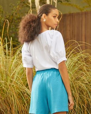 Blusa de malha estampada