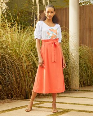 Blusa de malha estampada