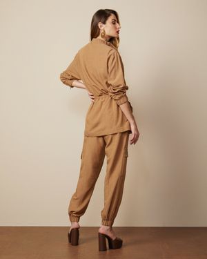 Conjunto Parka Gola Alta e Calça