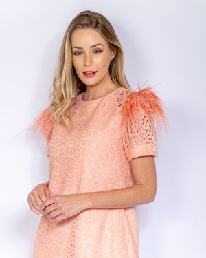 Vestido de Festa Curto com Renda