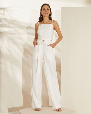 Conjunto Calça Pantalona e Cropped