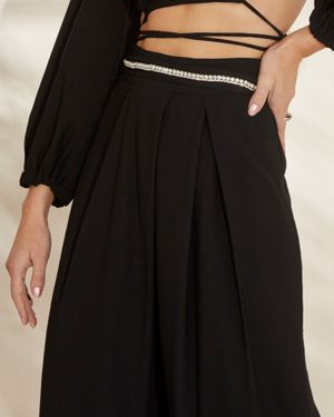 Calça Pantalona Cós Bordado