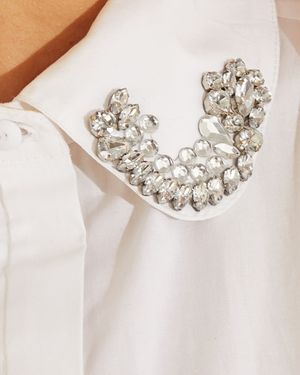 Camisa de Tricoline com Pedraria