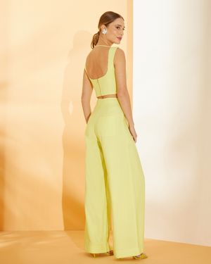 Conjunto Cropped e Calça Alfaiataria