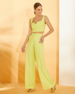 Conjunto Cropped e Calça Alfaiataria