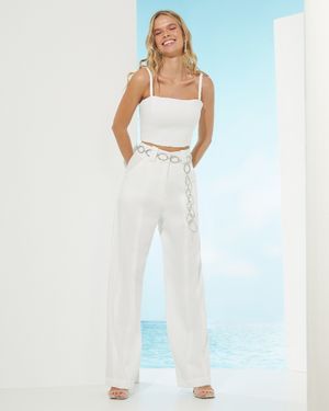Conjunto Calça e Cropped Alfaiataria