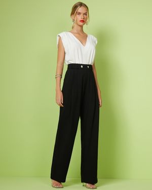 Conjunto Calça e Blusa com Pregas