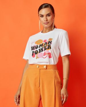 T-shirt de Malha Estampada