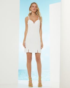 Vestido Curto com Botões