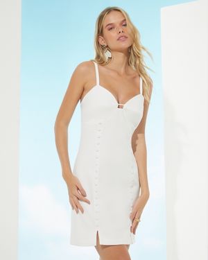 Vestido Curto com Botões