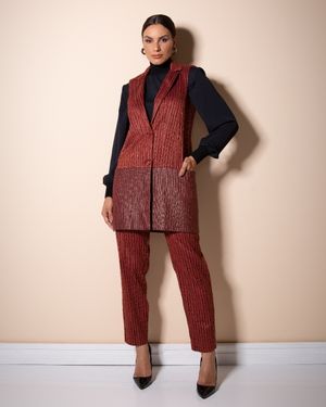 Conjunto Colete e Calça Jacquard
