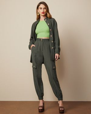Conjunto Parka Gola Alta e Calça