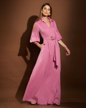 Vestido Longo Ombro Vazado