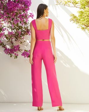 Conjunto Calça e Cropped Pespontado
