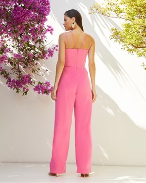 Macacão Pantalona com Ilhós