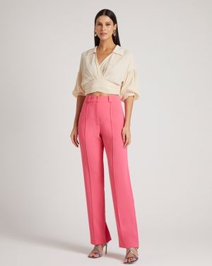 Blusa de Manga 3/4 com Decote V