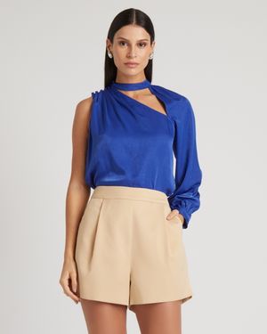 Blusa Ombro Só com Botões