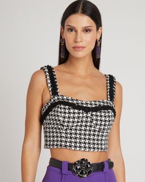 Top Corset com Aviamentos e Franjas