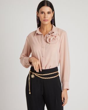 Camisa com Maxi Flor